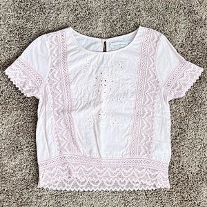 Embroidered Lace Top